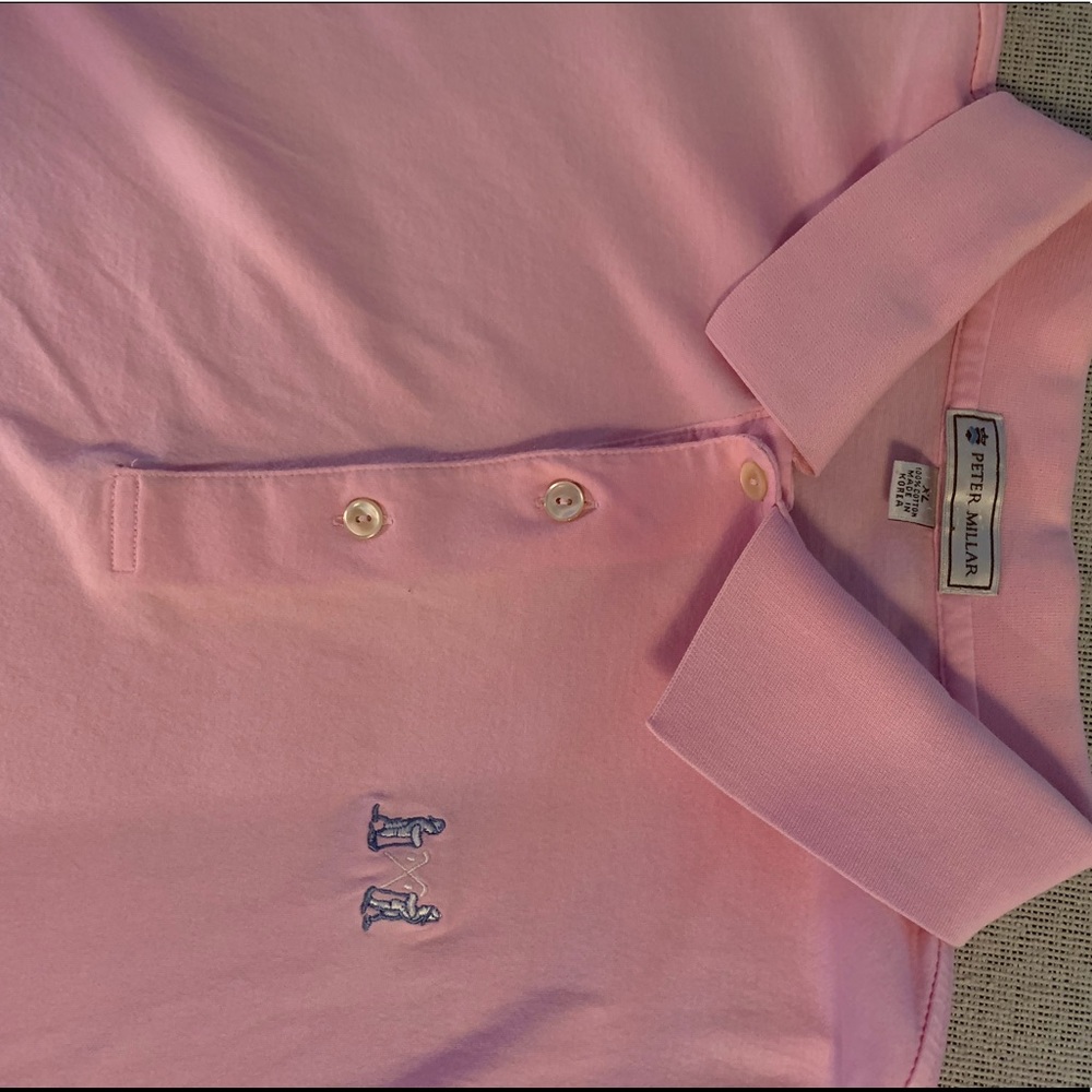 Pink Peter Millar Golf Shirt XL